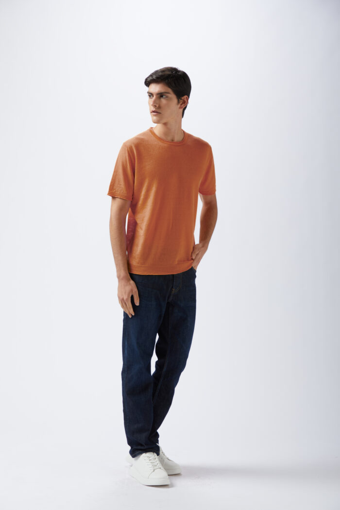 Pure Linen Roll Neck Jumper