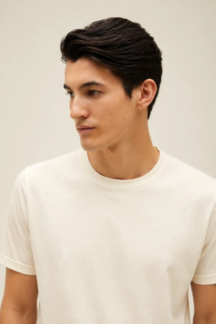 T-Shirt Girocollo Con Rullino