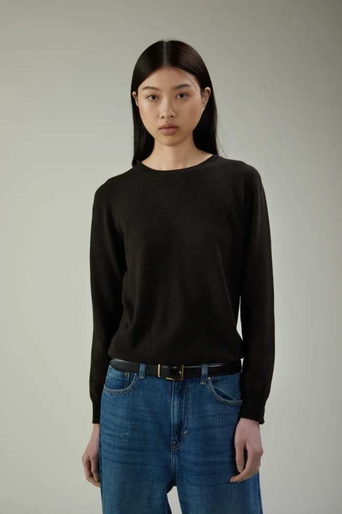 Maglia girocollo in lana e cashmere