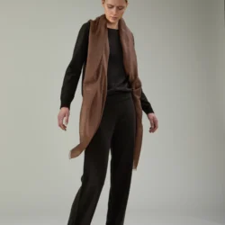 Pantalone a palazzo in lana e cashmere - Thumbnail Image 1
