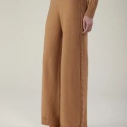Pantalone in lana con lavorazione a trecce verticali - Thumbnail Image 2