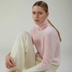 Maglia dolcevita in alpaca dégradé - Thumbnail Image 1