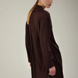 Cardigan con bottoni in lana merino extrafine - Thumbnail Image 2