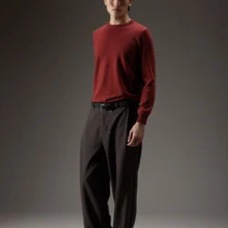 Maglia girocollo in lana e cashmere - Thumbnail Image 1
