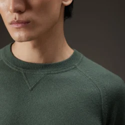 Maglia girocollo in cashmere dal taglio felpa - Thumbnail Image 1