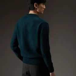 Maglia girocollo in lana con rombi - Thumbnail Image 3