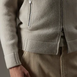 Giubbotto in lana rasata con tasche - Thumbnail Image 2