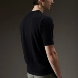 Maglia manica corta in lana e cotone - Thumbnail Image 3